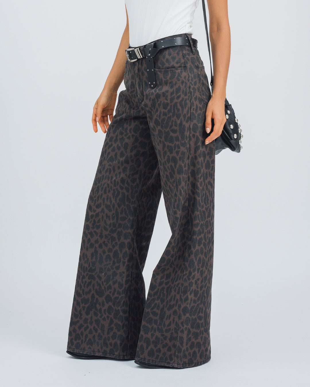 PANTALON WIDE LEG TALLE ALTO LEOPI