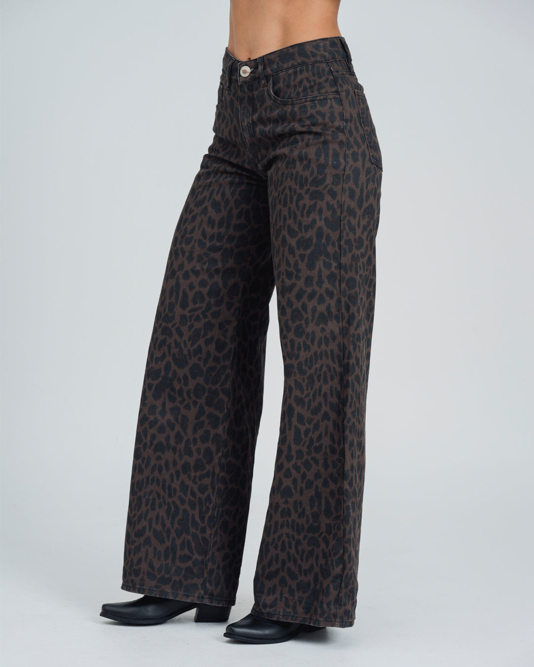 PANTALON WIDE LEG TALLE ALTO LEOPI