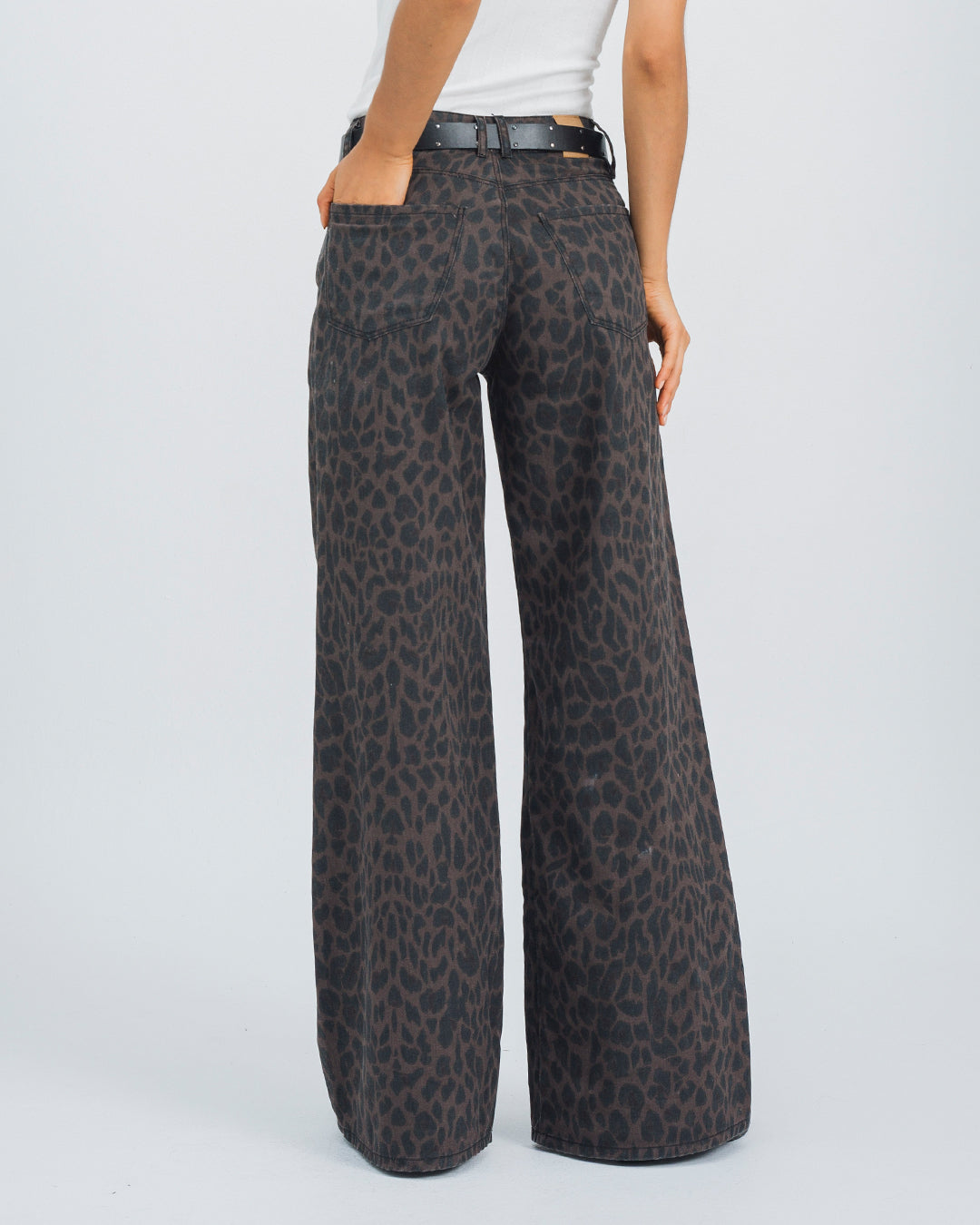 PANTALON WIDE LEG TALLE ALTO LEOPI