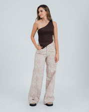 PANTALON WIDE LEG TALLE ALTO BOA