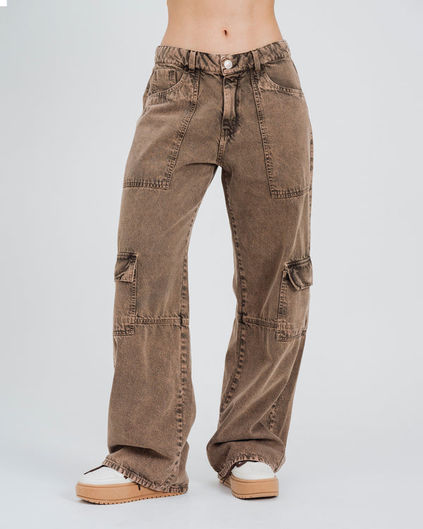 PANTALON DADFIT TALLE MEDIO MOCCA