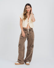 PANTALON DADFIT TALLE MEDIO MOCCA