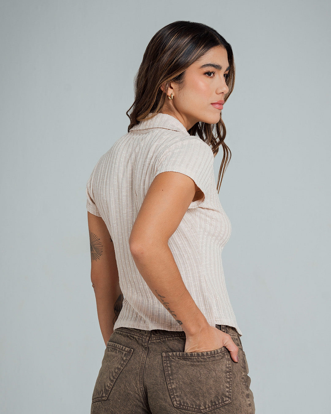 POLO AJUSTADA LARGO MEDIO MANGA CORTA CA