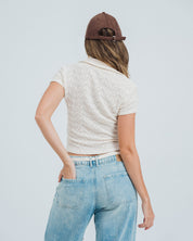 POLO AJUSTADA MANGA CORTA CREM