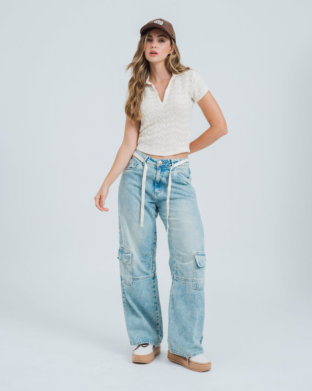 POLO AJUSTADA MANGA CORTA CREM