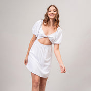 VESTIDO AMPLIO CORTO MANGA CORTA MUSA