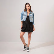 VESTIDO AMPLIO CORTO TIRAS GRINE