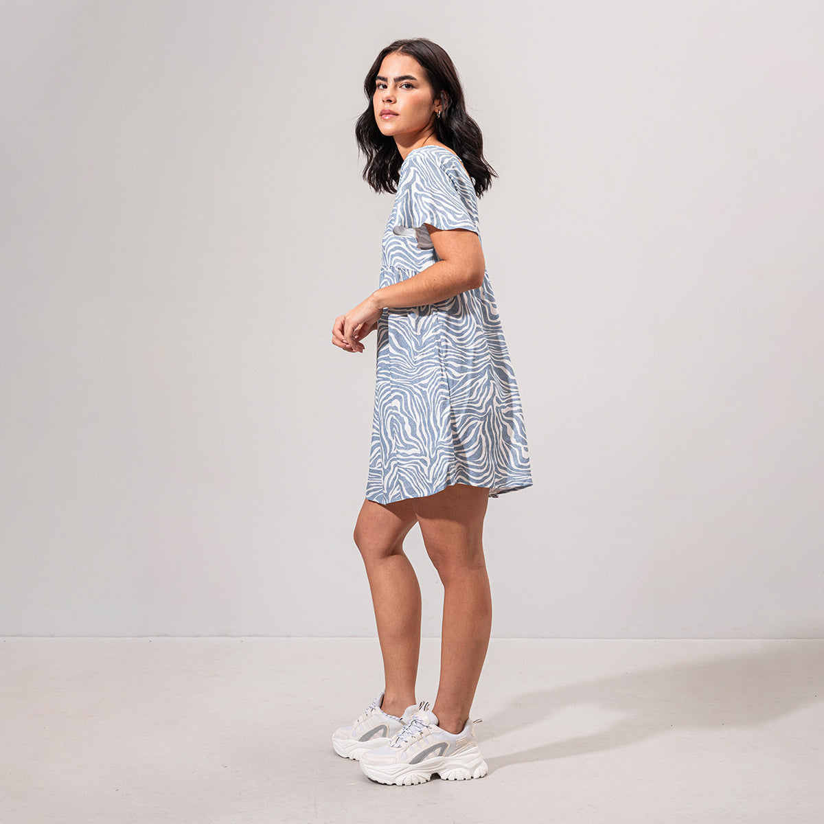 VESTIDO AMPLIO CORTO MANGA CORTA BEBE