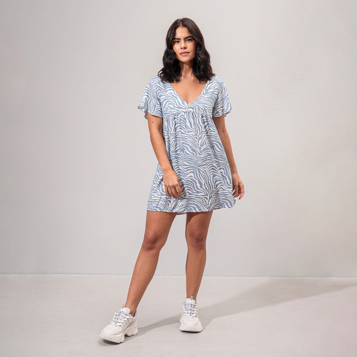 VESTIDO AMPLIO CORTO MANGA CORTA BEBE