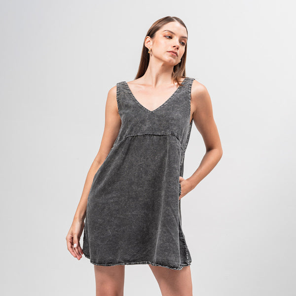 VESTIDO AMPLIO CORTO MANGA SISA ALGO
