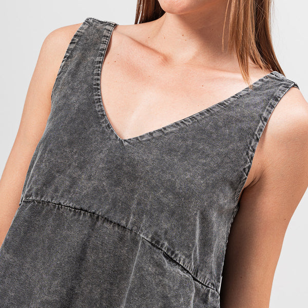 VESTIDO AMPLIO CORTO MANGA SISA ALGO