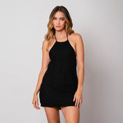 VESTIDO AJUSTADO CORTO TIRAS HONEST