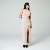 VESTIDO AJUSTADO LARGO MANGA SISA ARENAS