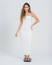 VESTIDO AJUSTADO LARGO STRAPLESS NELLI