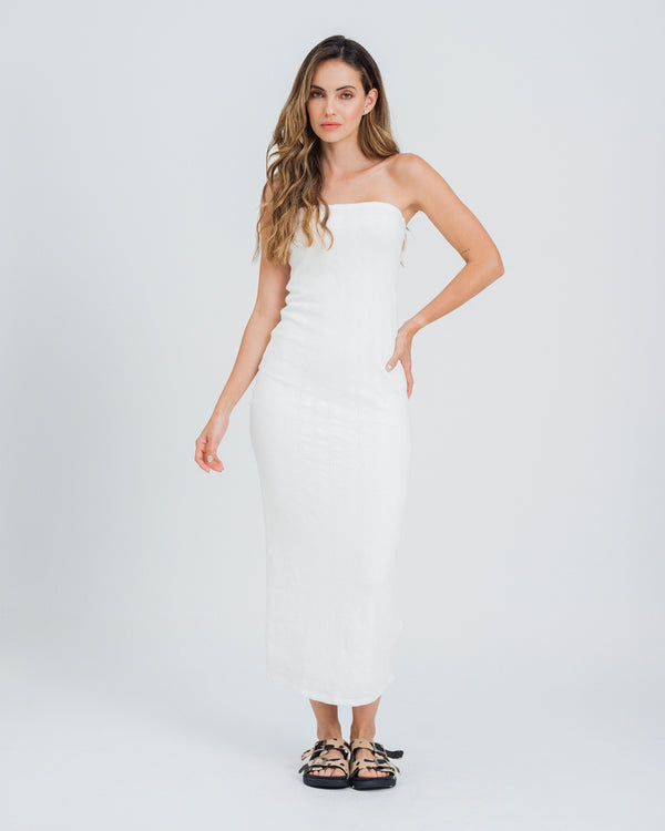 VESTIDO AJUSTADO LARGO STRAPLESS NELLI