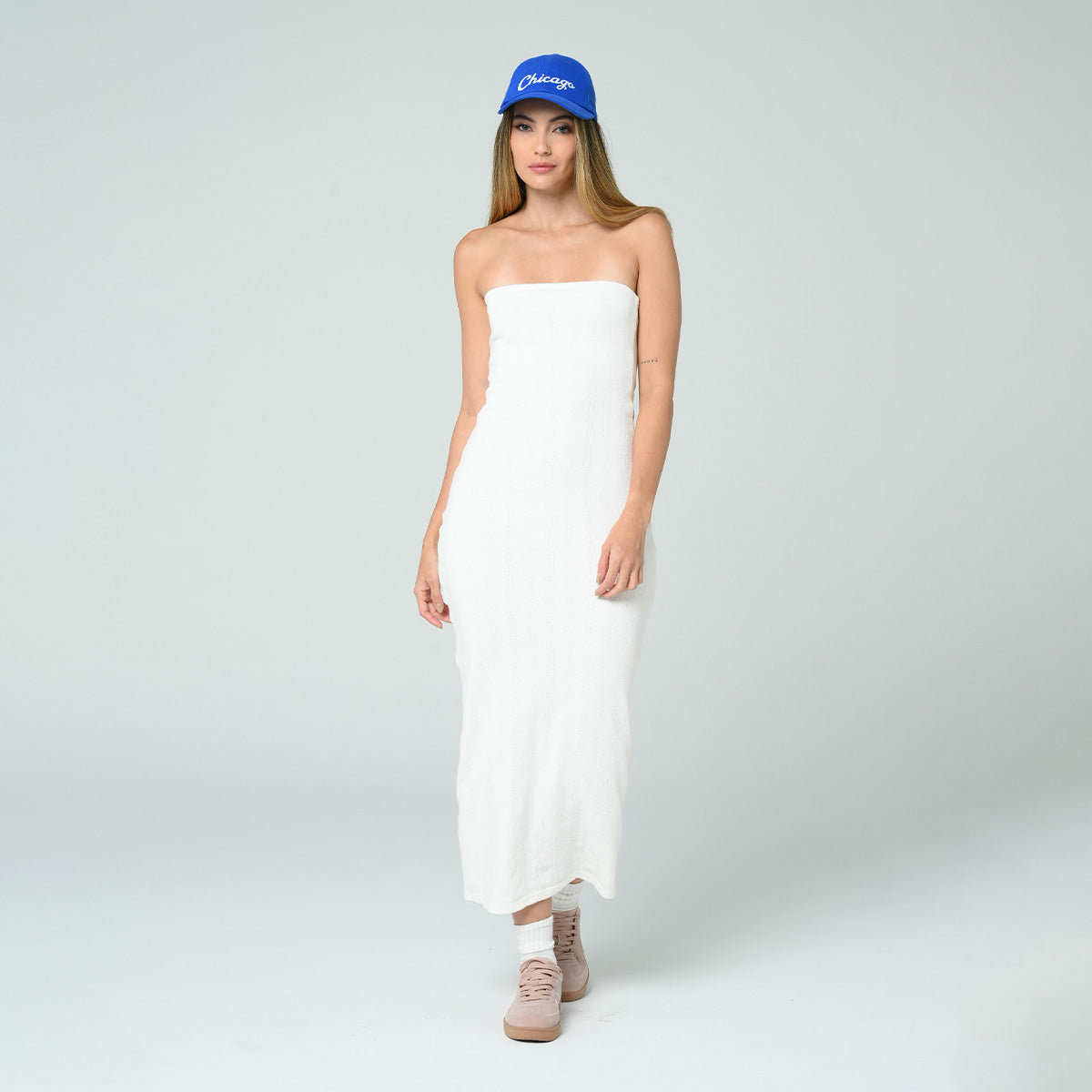 VESTIDO AJUSTADO LARGO STRAPLESS NELLI