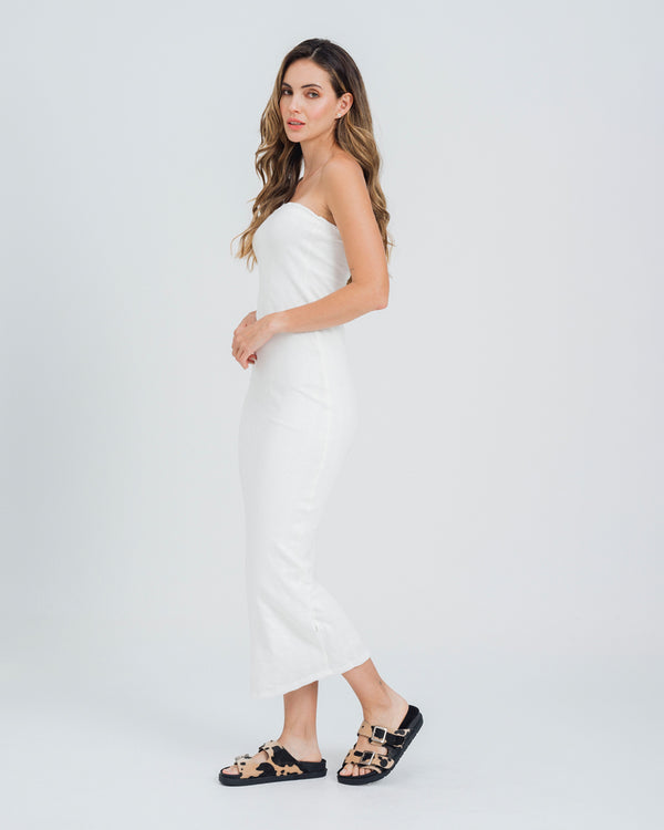 VESTIDO AJUSTADO LARGO STRAPLESS NELLI