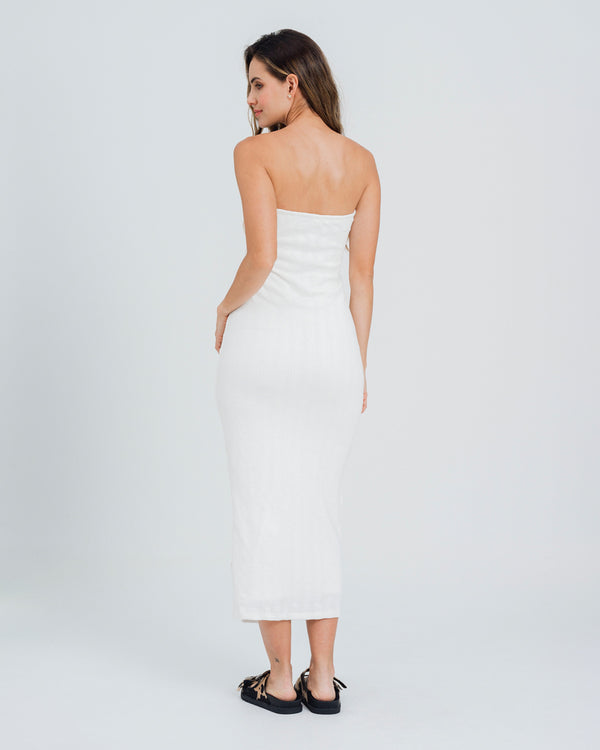 VESTIDO AJUSTADO LARGO STRAPLESS NELLI