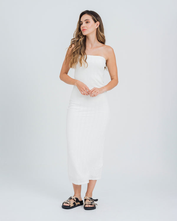 VESTIDO AJUSTADO LARGO STRAPLESS NELLI