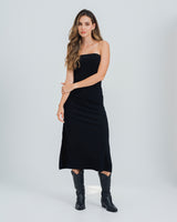 VESTIDO AJUSTADO LARGO STRAPLESS RITAO