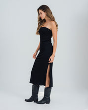 VESTIDO AJUSTADO LARGO STRAPLESS RITAO