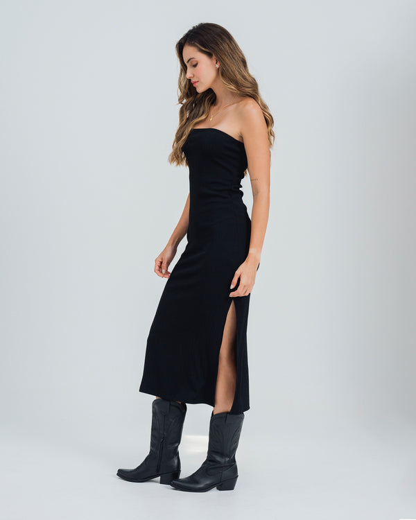 VESTIDO AJUSTADO LARGO STRAPLESS RITAO