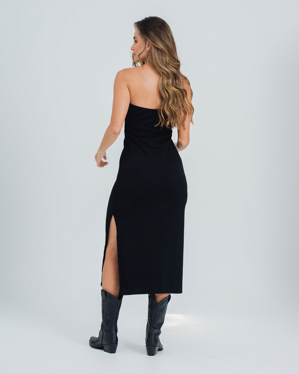 VESTIDO AJUSTADO LARGO STRAPLESS RITAO