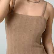 VESTIDO MIDI AJUSTADO TIRAS MARTIN