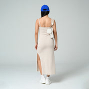 VESTIDO MIDI AJUSTADO TIRAS HASHI