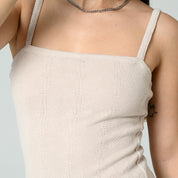 VESTIDO MIDI AJUSTADO TIRAS HASHI