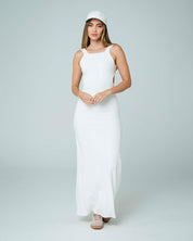 VESTIDO AJUSTADO LARGO TIRAS MARCOS