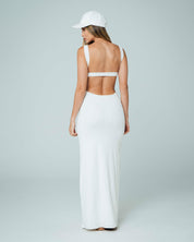 VESTIDO AJUSTADO LARGO TIRAS MARCOS