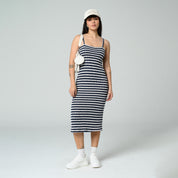 VESTIDO MIDI AJUSTADO TIRAS ATENA