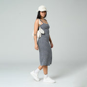 VESTIDO MIDI AJUSTADO TIRAS ATENA