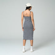 VESTIDO MIDI AJUSTADO TIRAS ATENA