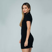 VESTIDO POLO CORTO AJUSTADO MANGA CORTA