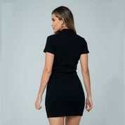 VESTIDO POLO CORTO AJUSTADO MANGA CORTA