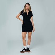 VESTIDO POLO CORTO AJUSTADO MANGA CORTA