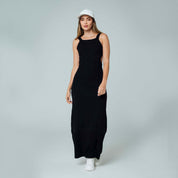 VESTIDO AJUSTADO LARGO TIRAS LANDIA