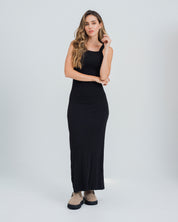 VESTIDO AJUSTADO LARGO TIRAS LANDIA