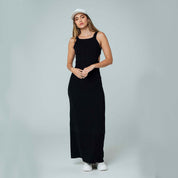 VESTIDO AJUSTADO LARGO TIRAS LANDIA