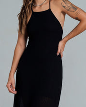 VESTIDO AJUSTADO LARGO TIRAS WILO