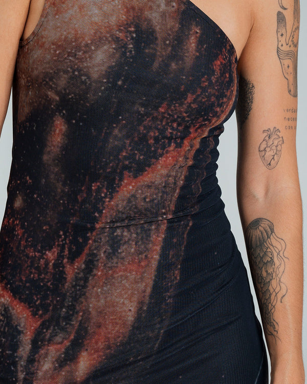 VESTIDO AJUSTADO LARGO SHOULDERLESS DEGR