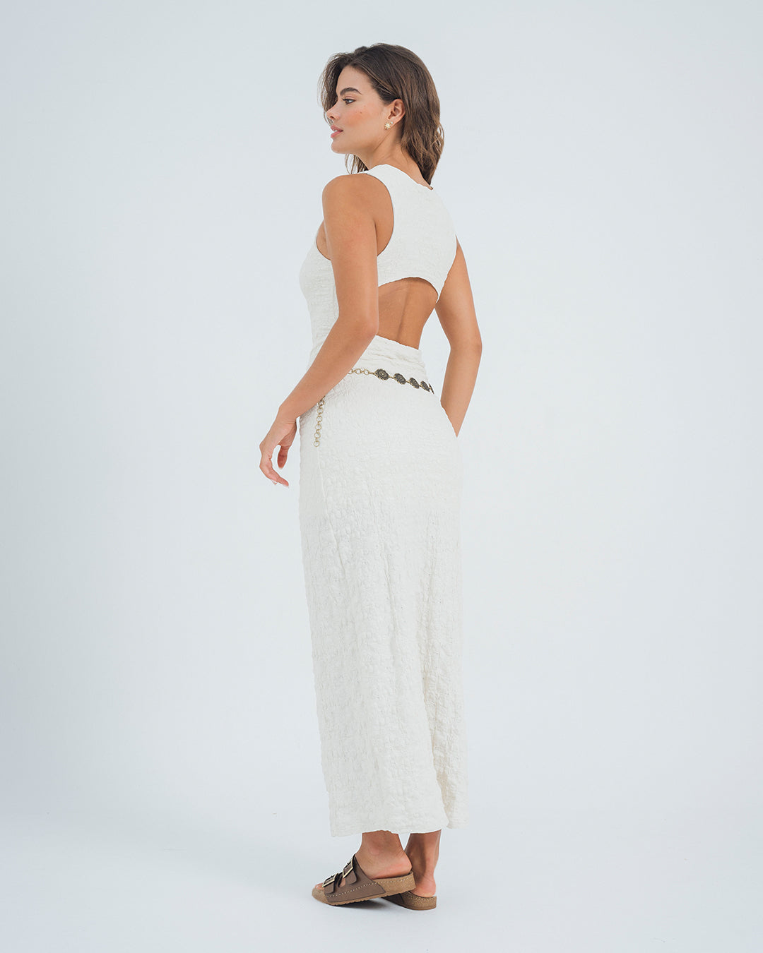 VESTIDO AJUSTADO LARGO MANGA SISA GIALO