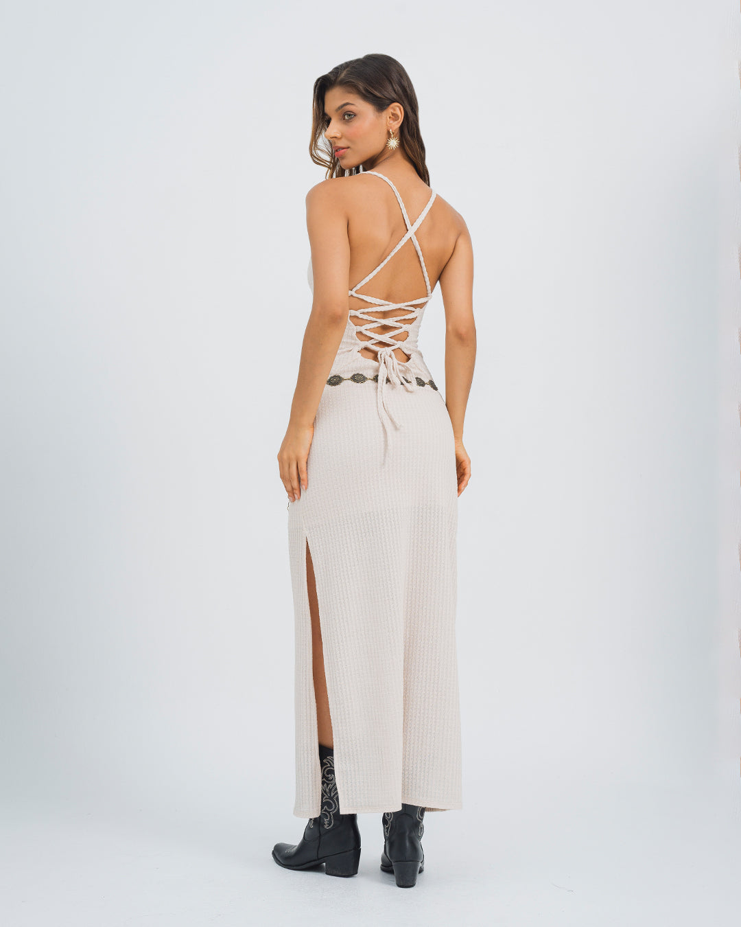 VESTIDO LARGO TIRAS SYKIES