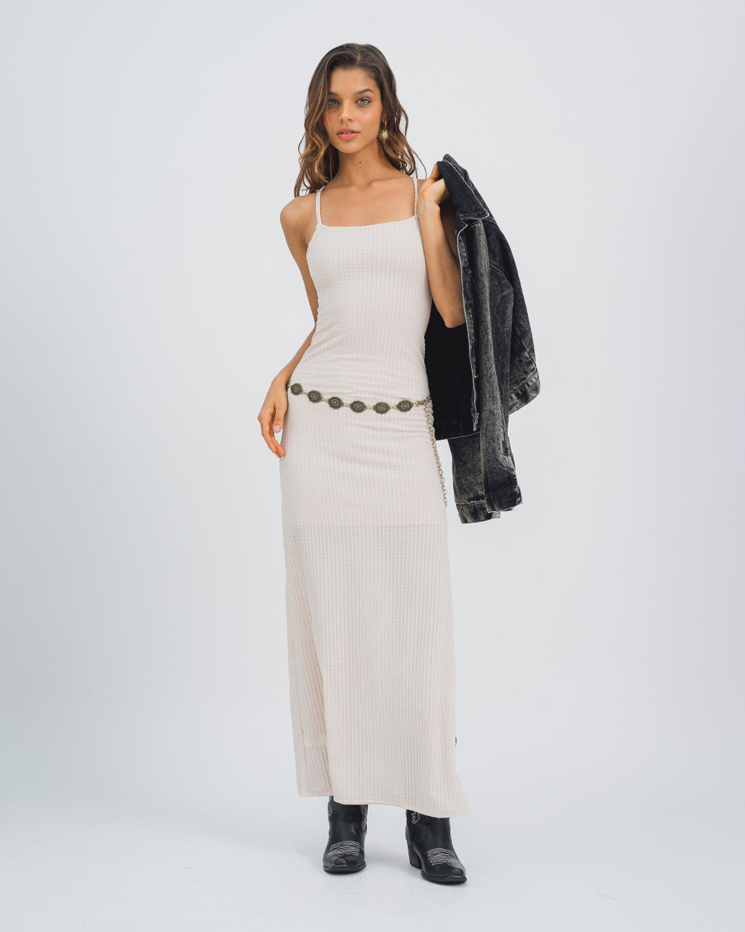 VESTIDO LARGO TIRAS SYKIES