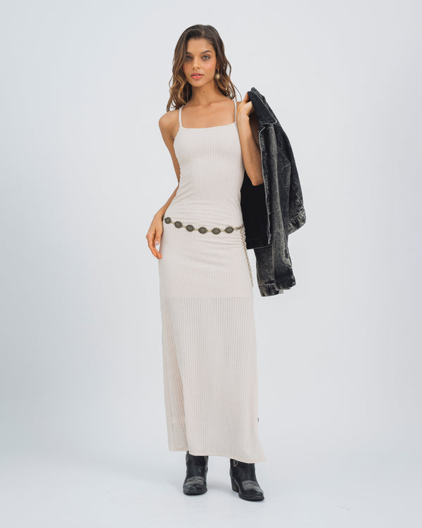 VESTIDO LARGO TIRAS SYKIES