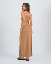 VESTIDO AJUSTADO LARGO TIRAS DUNA