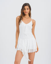 VESTIDO CORTO  SEMI AJUSTADO TIRAS VENTI