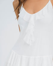 VESTIDO CORTO  SEMI AJUSTADO TIRAS VENTI